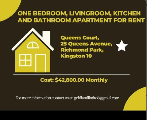 One bedroom house for rent with kitchen and bathroom in Kingston 8