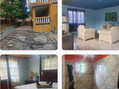 2 Bedroom 1 Bathroom SEMI Furnished house for rent in Porto Bello Montego Bay